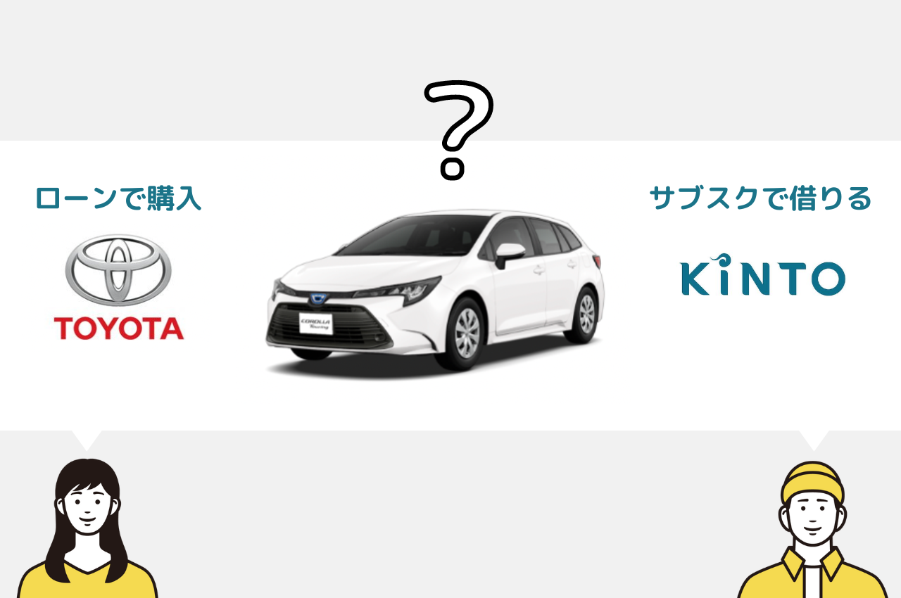 トヨタのカローラツーリングはKINTOと購入(ローン)どっちがお得？費用、月額、納車など徹底比較