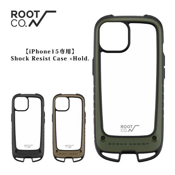 ROOT CO. ルートコー iPhone15専用 GRAVITY Shock Resist Case +Hold. 耐衝撃 アウトドアの画像1