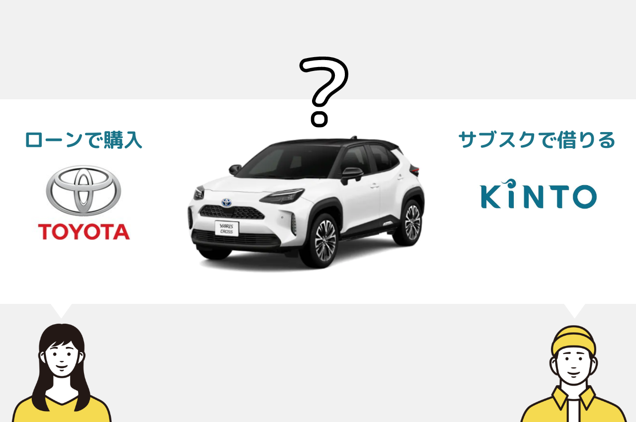 トヨタのヤリスクロスはKINTOと購入(ローン)どっちがお得？費用、月額、納車など徹底比較